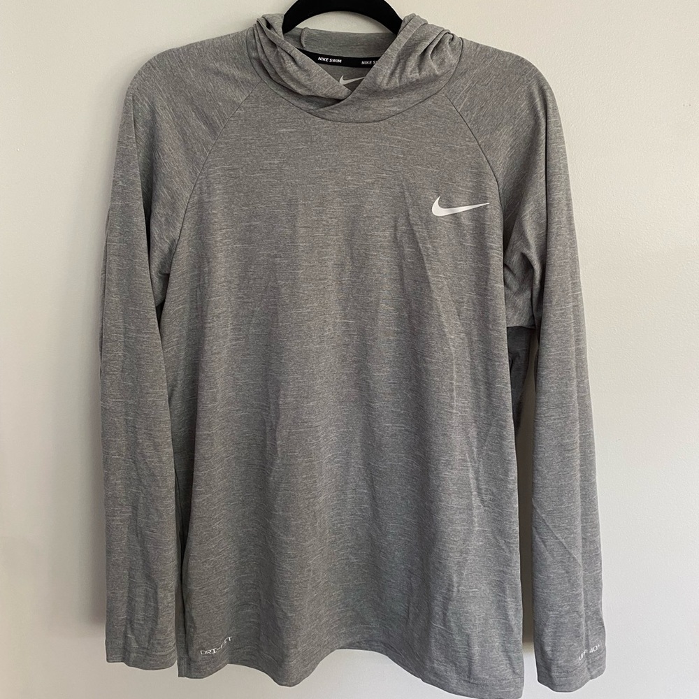 Nike Men’s Long Sleeve Hooded Hydroguard Swim Shirt, Size Medium